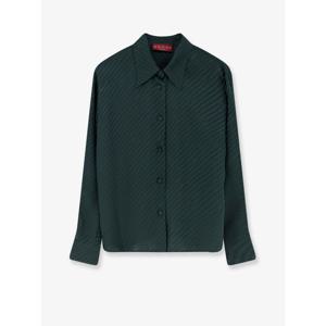 [GUCCI] 라프리마 여성 셔츠 실크 위드 diagonal 모티프 851629 ZAM5B3514 DARK BOTTLE 그린 /12