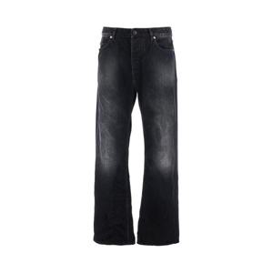 BALENCIAGA Black Jeans with Belt Loops and Distressed Design in Denim Man 851352TTW671037