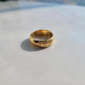 [노블른] 써지컬스틸 골드 동기부여 금 남자 반지