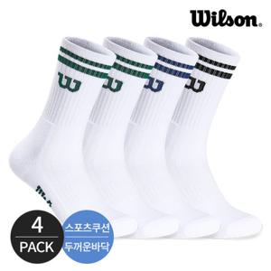 윌슨 남성 스포츠 쿠션 넥 투링글 크루삭스 4P_MX