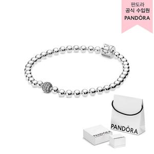 [판도라(주얼리)][백화점 보증서 제공] 비즈 & 파베 브레이슬릿_598342CZ