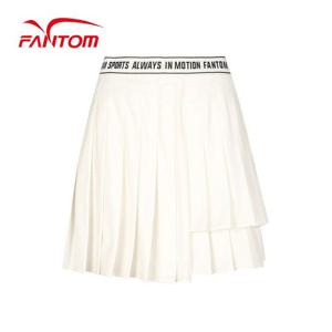 [팬텀] 여성 로고 밴드 플리츠 큐롯 스커트 221B3PC464_WH