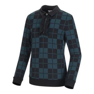 [볼빅어패럴] 여성 골프 체크 프린트 카라 티셔츠 VLTSM904_DE