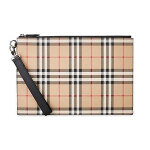 버버리 남성 빈티지 체크 베이지 클러치백 8065629
