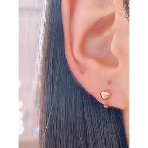 미니골드 14K 통통하트 싱글 귀찌 ETRM4178
