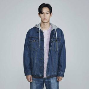 [버커루]남녀공용 오버핏 후드 레이어드 셔츠형 자켓(B225DS160P