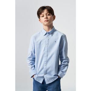 타미힐피거 키즈 T42E0HSH10CBT2 보이즈 스트레치 옥스포드 롱슬리브 셔츠