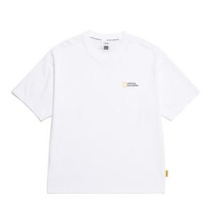 내셔널지오그래픽 N255UTS909 세미오버핏 수피마 반팔티 WHITE