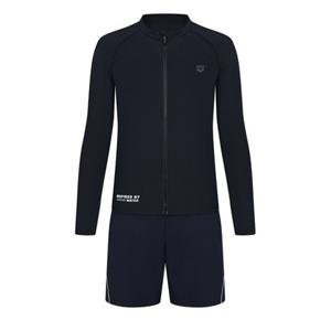 [아레나] 남성 애쉬 레저 집업 래쉬가드 세트 A4BM1PC71BLK실내 비 수영복