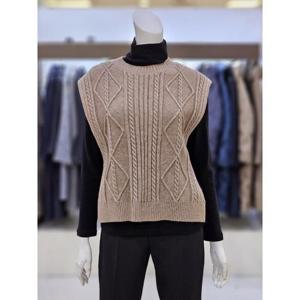 소고 트리아나 세이브존07 소고 트리아나 여성 꽈배기 언발 니트 베스트 AJ4VA02