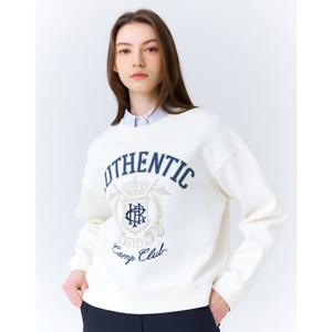 헤지스 여성 24SS 클리어런스아이보리 바시티 스웨트셔츠 HSTS4B202IV