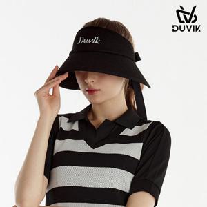 듀빅 여성 오버 와이드챙 리본 썬바이저 DE2WAP722BK