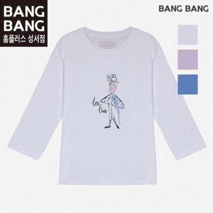 뱅뱅 HC04 봄 여성 라운드 7부 얇은 면 티셔츠 NTK211