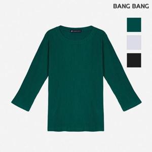 뱅뱅 동백01 여성 골지 7부 티셔츠 NTK217