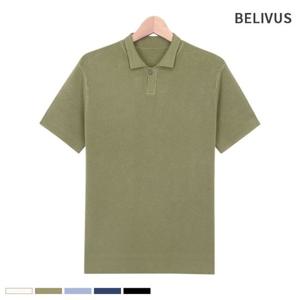 빌리버스 남성 반팔 카라 니트 여름 티셔츠 BRE032