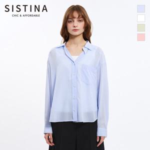[SISTINA] 인기 시스루 스트라이프 셔츠_AWWSTO21050