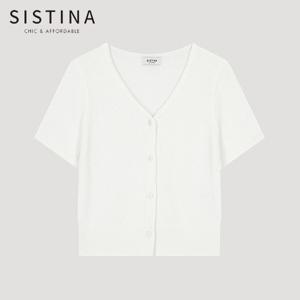 [SISTINA] 인기 부클 브이넥 반팔 가디건_ASKCDO21520_IV