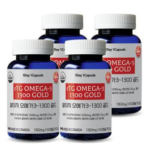 [통라이프][통라이프]알티지 오메가3-1300 골드(60정) 4병