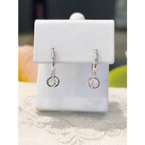 미니골드 14K 센서블 원터치 귀걸이 (화이트골드) ECOS4103