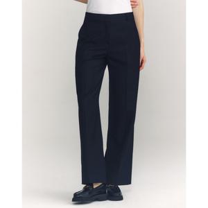 헤지스 여성 24FW 울혼방 세미와이드 슬랙스 블랙 HSPA4D992BK