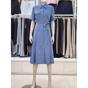 SOUP 세이브존07 셔츠형 벨티드 반팔 원피스 VA7OP10