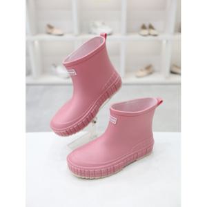 [코디엘루]로키 배색 라운드 여성 숏 레인부츠 4cm CDMD57001-1