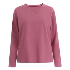 샵앤) 신상 여성 V넥 긴팔 무지 티셔츠 DAI-WSH-12137-핑크