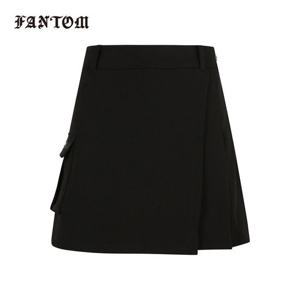 [팬텀] 여성 포켓 포인트 플리츠 큐롯 스커트