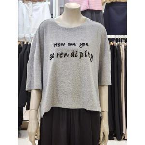 SOUP 세이브존07 레터링 절개 박스 티셔츠 VA7ST701