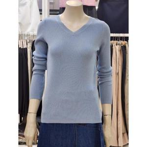 SOUP 세이브존07 베이직 브이넥 골지 니트 OAALKT1