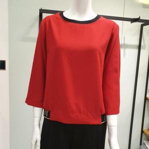 아니베에프 세이브존01 밑단 레터링 블라우스 A44WBL550