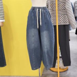 르피타 DP01 끈밴딩 루즈핏 청 벌룬 팬츠 L245UJEA05
