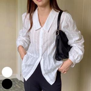 히트자수레이스블라우스 410S873S 빅사이즈 여성의류