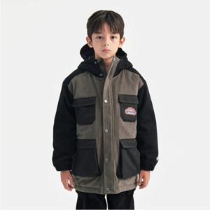 [차일디] 아웃도어프로덕츠키즈 (OD244OJK04-BLK) 컬러 블록 패딩 마운틴 파카 블랙