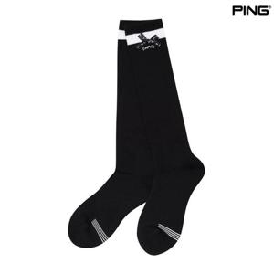 [핑골프]여성 배색 리본 장식 니삭스 (121D3SC055_BK)