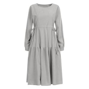 샵앤) FW 신상 여성 스웨이드 롱 원피스 EGG-WDR-20061-그레이