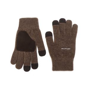 [선물포장] 브라운 로고자수 울캐시미어혼방 스마트터치 남자장갑 JUGV4F703W2