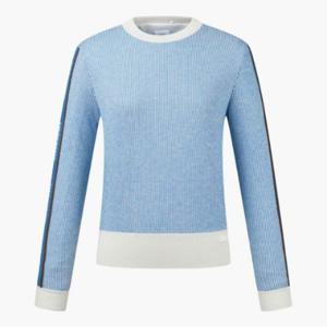 데상트골프웨어 GQC DO42WFKPO5-OBLG 여성 투톤 골지 방풍 니트