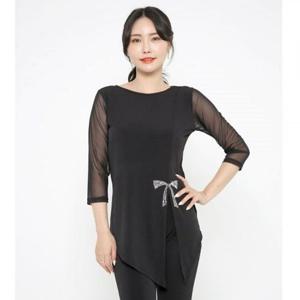 LDT26500 리본티 탱고 시즌 원피스 상의 스팽글 라틴댄스 슈트