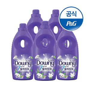 다우니 탈취파워 섬유유연제 화이트티와 릴리 1Lx5