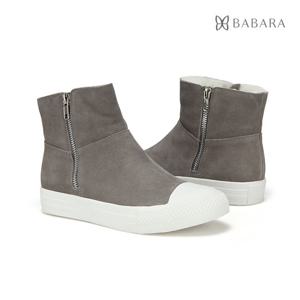 [바바라(슈즈)]스웨이드 안지퍼 퍼내피 캐주얼 앵클부츠 BBB832_GR