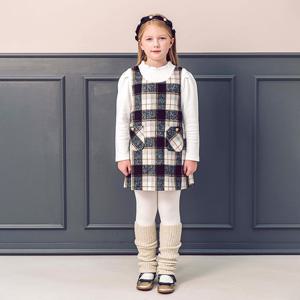 [로엠걸즈(아동)]모직체크 조끼원피스RGOW23T1C