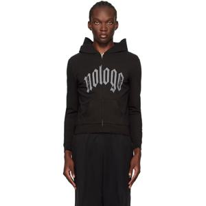 25 FW 발렌시아가 남성 블랙 놀로고 후드티 242342M202013