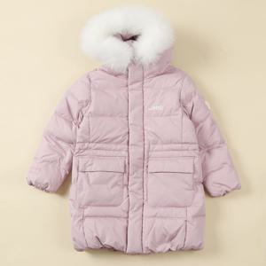 [지프키즈]여아 아웃포켓 라쿤 롱다운 점퍼  KN4JPF441