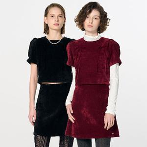 WOMAN 리본 벨벳 저지 셋업 [2COL] / WBD4L01536