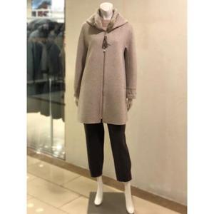 벨리시앙 세이브존01 밍크퍼 후드 칼라 울 코트(2color) LC3403