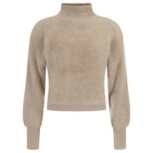 샵앤) 여성 퍼 크롭 폴라 니트 티셔츠 EAN-WKN-20170-베이지