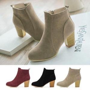스웨이드 여성미들힐 앵글부츠 구두 정장구두 신발