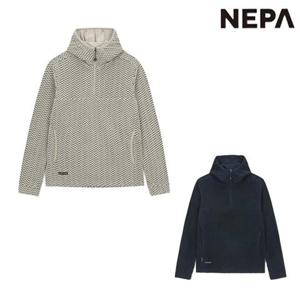 [네파]7KF6003 공용 겨울 등산 캠핑 패스파인더 패턴 플리스 하프 집업 긴팔 후드 티셔츠