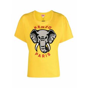 [KENZO] 라프리마 여성 티셔츠 라운드 넥 코튼 위드 프린트 FD52TS0024SO40 옐로우 /8